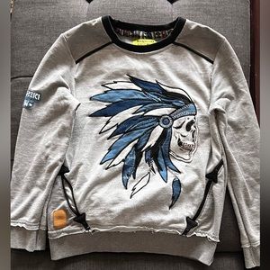 Desigual Wild West Indian Warrior Boy 5-6 Sweater GUC